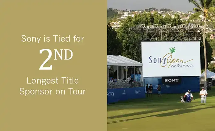 Sony is Tied for 2nd longest title sponsor on tour